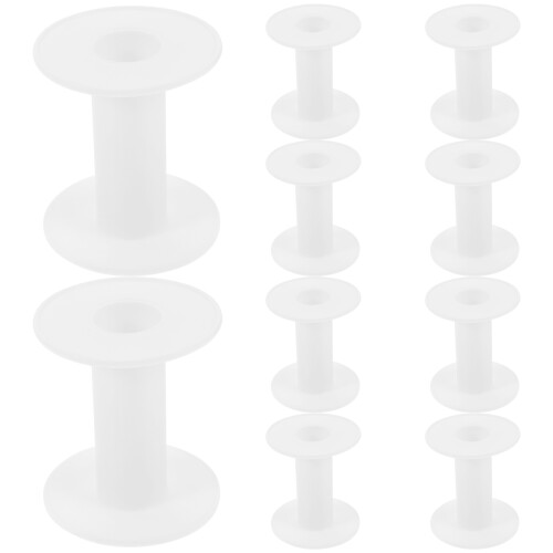 10pcs Compact Thread Storage H-Shape White Sewing Bobbins
