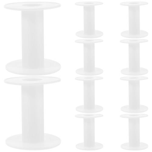 10pcs Compact Thread Storage H-Shape White Sewing Bobbins 1