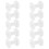 10pcs Compact Thread Storage H-Shape White Sewing Bobbins 6