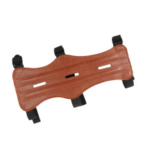 Adjustable Protective Wrist Strap Arm Guard Pu Brown 1set