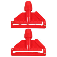 2 pezzi supporto spazzolone con ganci rimovibili e impugnatura grip