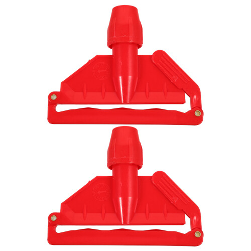 2 pezzi supporto spazzolone con ganci rimovibili e impugnatura grip