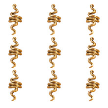9Pcs DIY Alloy Dreadlocks Cuffs Hair Accessories in Mixed Colors