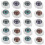 100 pezzi occhio simulato decorativo 4