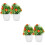 4 pezzi albero da artificiale in vaso, bonsai decorativo 8