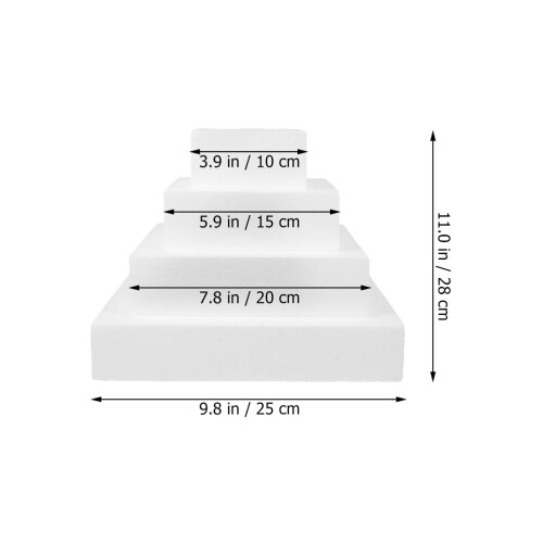4 pezzi torte schiuma riutilizzabili per esercitazione 1