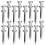 Aerator da 26 pezzi con punte in metallo, spike per scarpe 7