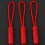 20 tirazip in per cerniere, borse e valigie (rosso) 8