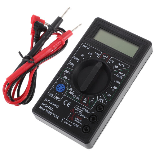 -830d digitale multimeter met piepzoemer, voltage, , ohm, dc, lcd
