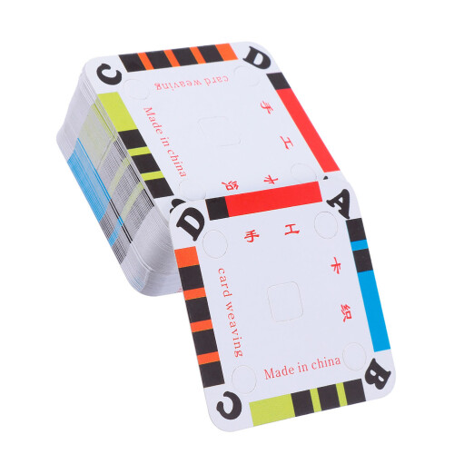 150Pcs Assorted Color DIY Weaving Cards Durable Cardboard Loom Tablets 2