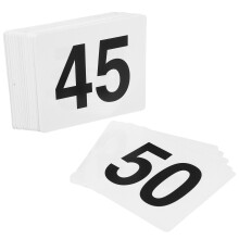 Karty z numerami stolików 1-50, 50 sztuk, na wesela i w restauracjach