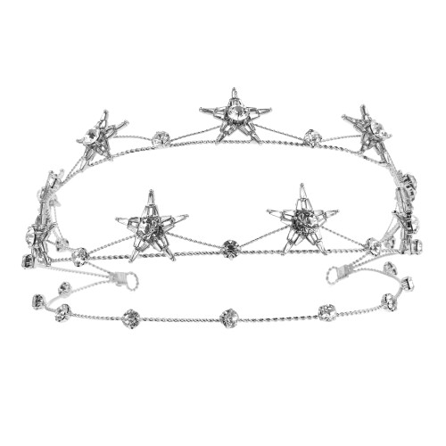 Dames Zilveren Kroon Haar Hoop Bruiloft Accessoire 2