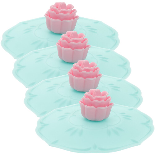 4 tampas silicone para rosa, à de vazamentos 2