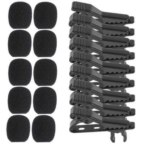 10 microfones mini com capas e clipe universal