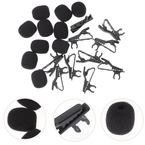 10 microfones mini com capas e clipe universal 2