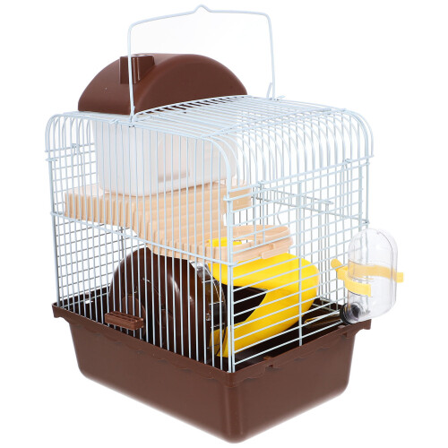 dupla camada para hamster, acrílico portátil, marrom