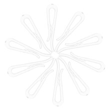 100 unid. prendedores plástico transparente com dentes para roupas