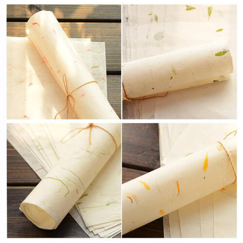 40 folhas papel xuan caligrafia chinesa com pincel e 1