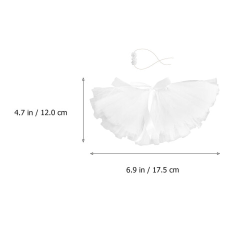 para bebê com de tule e faixa floral para foto 1