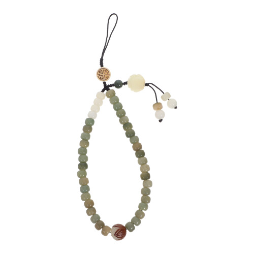 pingente para com bodhi de jade e corrente chinês