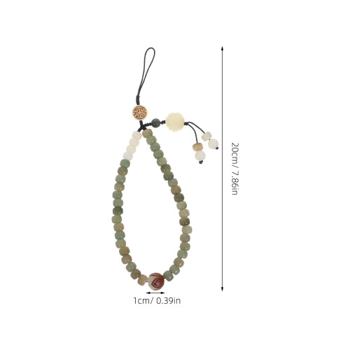 pingente para com bodhi de jade e corrente chinês 2