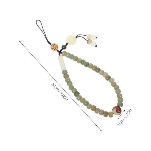 pingente para com bodhi de jade e corrente chinês 1