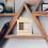 urna de para animais de estimação com design de casa 11