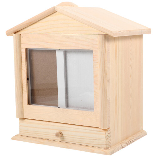 urna de para animais de estimação com design de casa 1