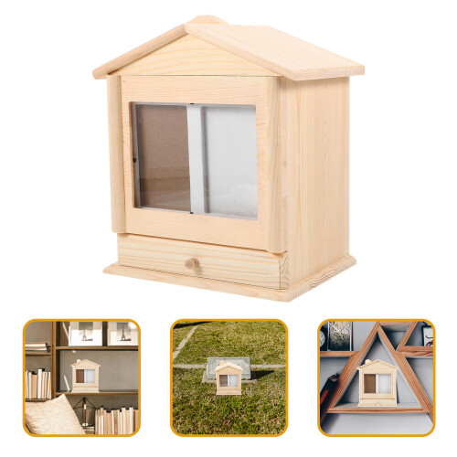 urna de para animais de estimação com design de casa 2
