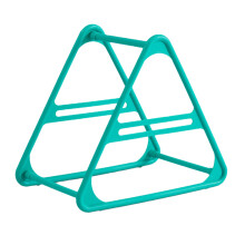 suporte para cabides e grampos em plástico com prateleira removível verde