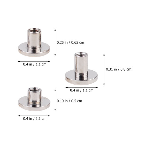 30 Unidades Parafusos Cabeça 5 Mm 6,5 Mm 8 Mm Prateado 2