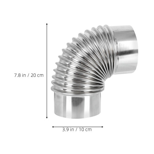 escape cotovelo flexível aço ventilação 1