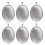 kit 6 peças 30x40 mm para pingente oval com base, e corrente prata 1