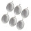 kit 6 peças 30x40 mm para pingente oval com base, e corrente prata 9