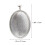 kit 6 peças 30x40 mm para pingente oval com base, e corrente prata 2