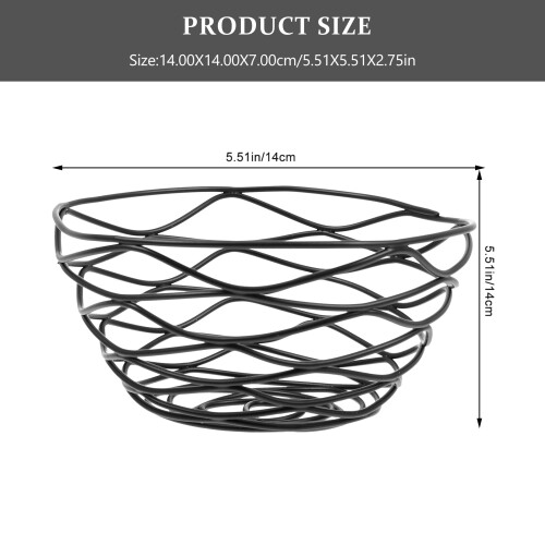 Cesta Para Lanches Escavada De Metal Para Batatas Fritas E 1