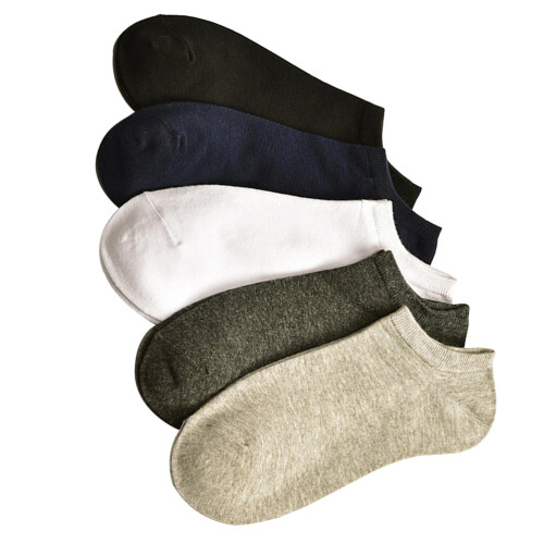 5 pares de curtas algodão para homem, antiderrapantes 2