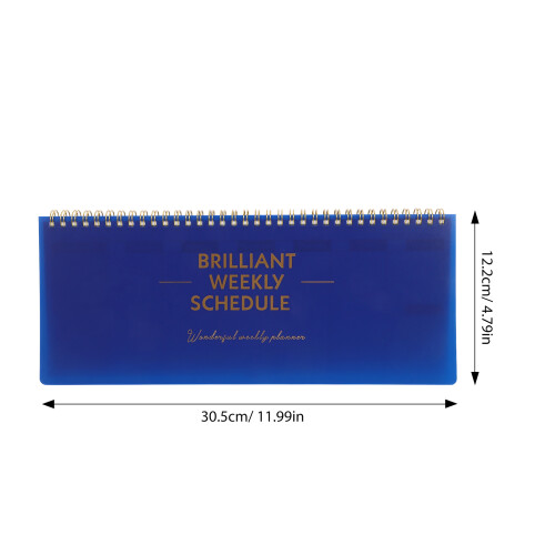 bloco de planejamento inglês com folhas destacáveis azul 1