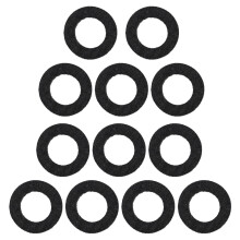 20 unid. almofadas de práticas para trompete, arruelas duráveis
