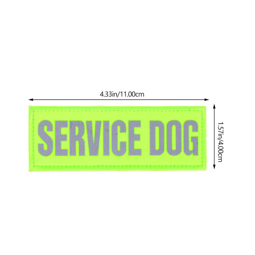 4 unidades de emblema para cão de serviço, refletivo, para 2