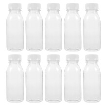 10 garrafas plásticas transparentes de 200 ml para armazenar