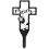 cruz de metal com de para decoração de túmulo 1