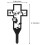 cruz de metal com de para decoração de túmulo 2