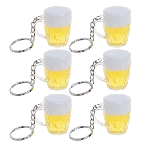 6-teiliges set mini bierkrug schlüsselanhänger 2