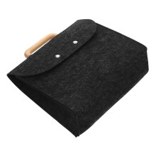filztasche mit holzgriff und organizer für unterlagen