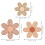 set boho- wand-margeriten aus holz 2