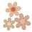 set boho- wand-margeriten aus holz 4