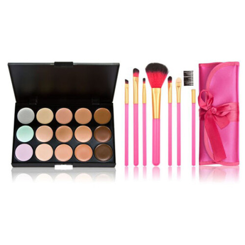 15 Farben Gesichtscreme Make-up Concealer Mit 7 . Rosa