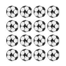 50 holzknöpfe vintage form fußball zum selbstgestalten