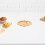 Kuchenform Kleines Dekoratives Tablett Goldenes Metall 3